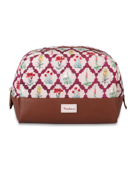 Floral Quatre Foil Toiletry Bag