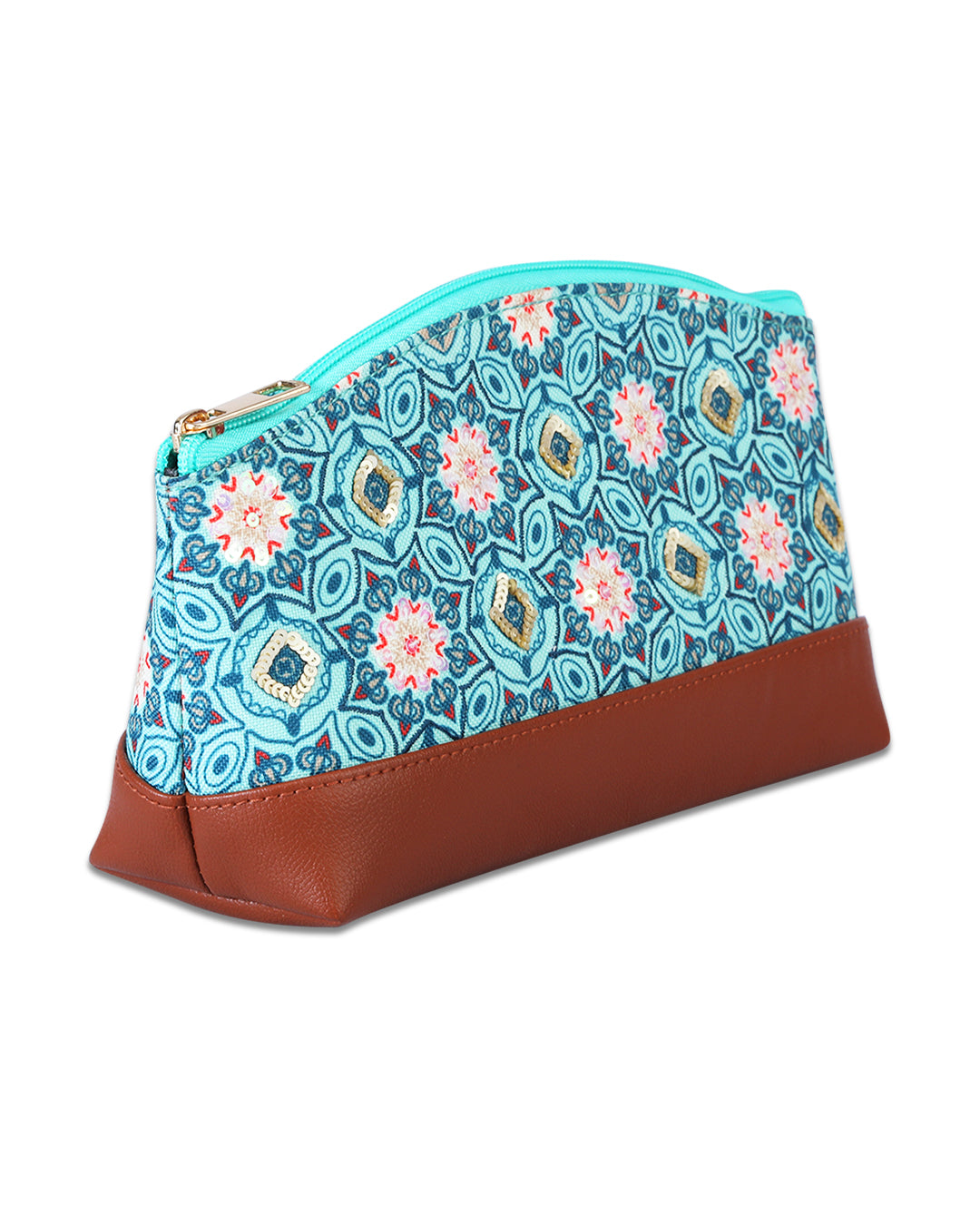 Floral Indigo Geo Toiletry Bag