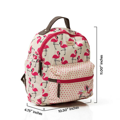 Blushing Flamingo Backpack Side Pocket