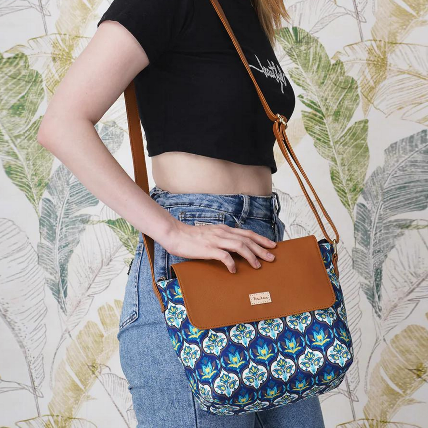 Peacock Panache Bucket Sling Bag