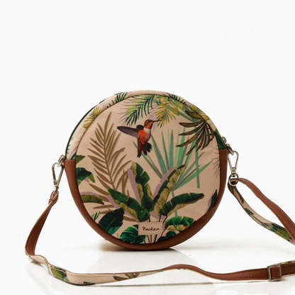 Tropical Hummingbird Round Sling Bag