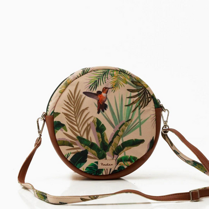 Tropical Hummingbird Round Sling Bag