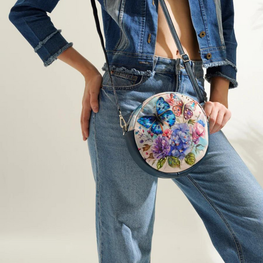 Butterfly Bliss Round Sling Bag