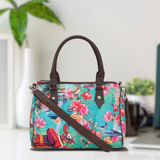 Floraln Cow Mini Flight Bag