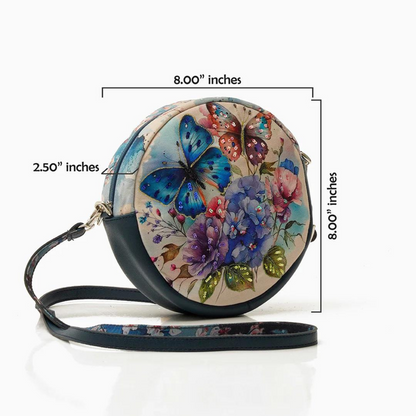 Butterfly Bliss Round Sling Bag