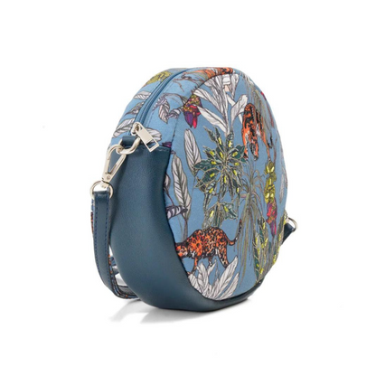 Blue Safari Round Sling Bag