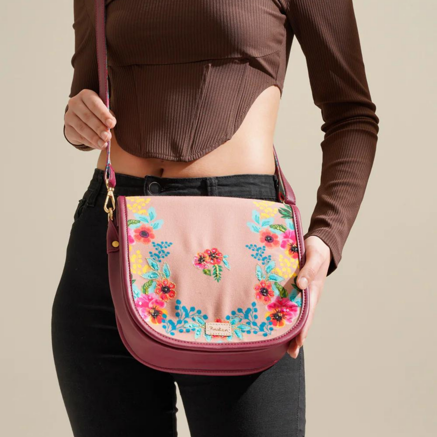 Flower Garden Flap Sling Bag