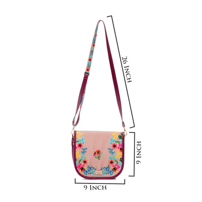 Flower Garden Flap Sling Bag