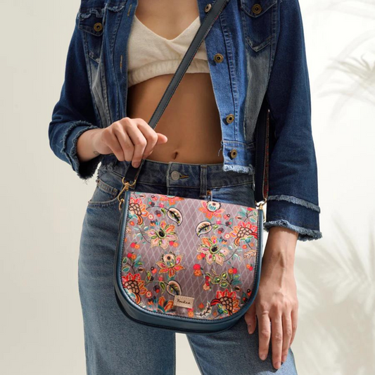 Floral Mash Flap Sling Bag