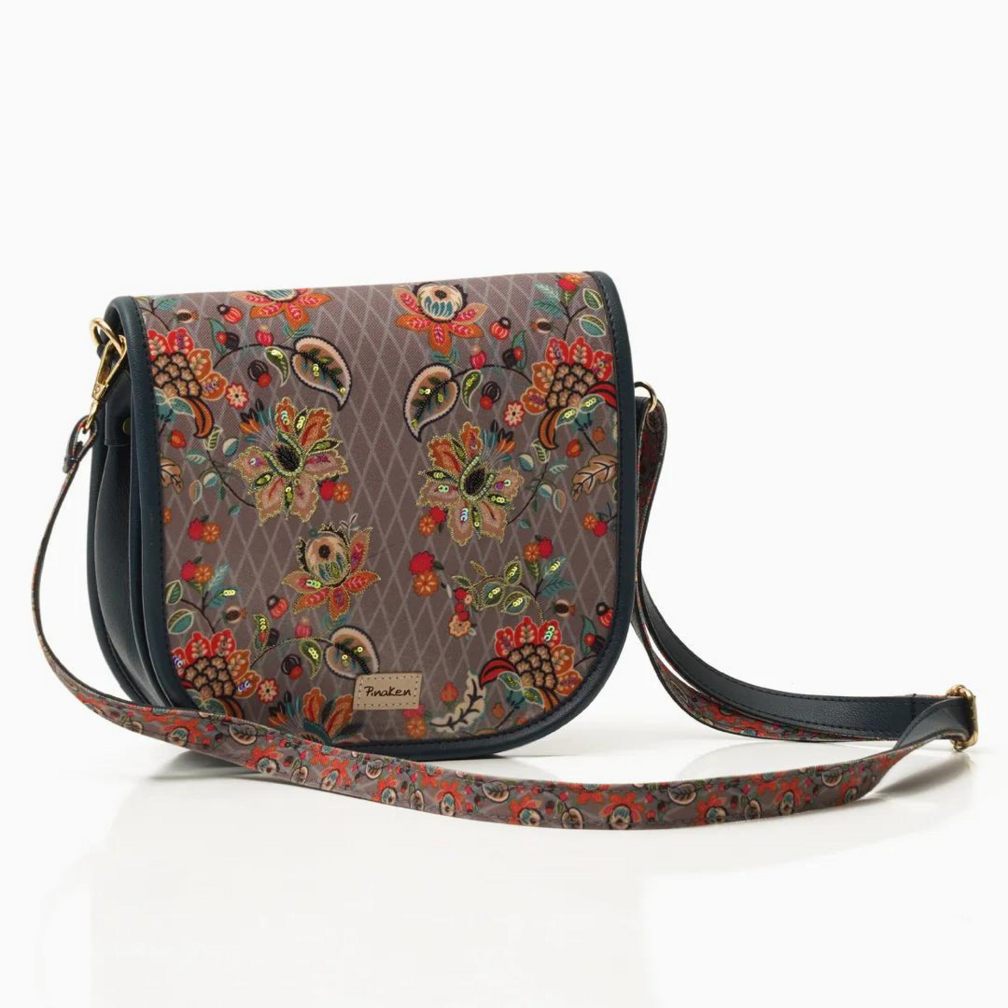 Floral Mash Flap Sling Bag