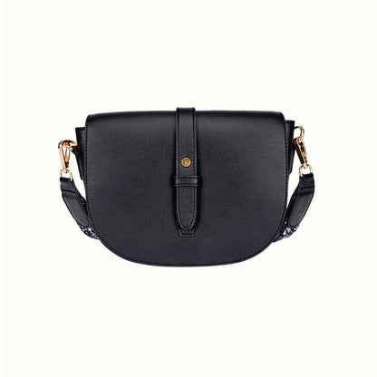 Ebony Embroidered Handle Sling Bag