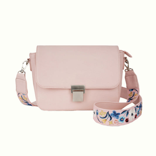 Embroidered Handle Sling Bag