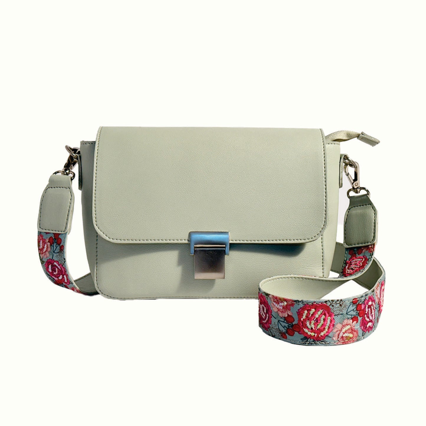 Embroidered Handle Sling Bag