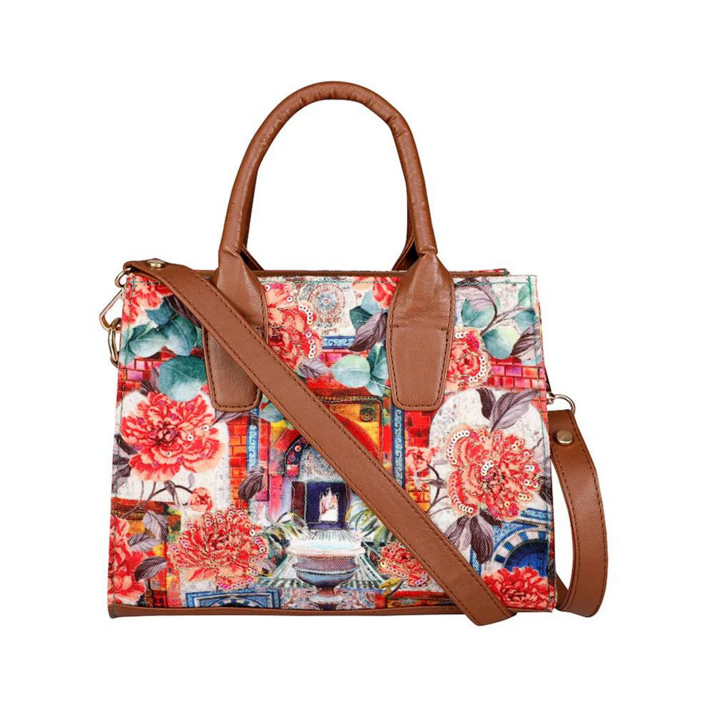 Archs Floral Hand Held Bag