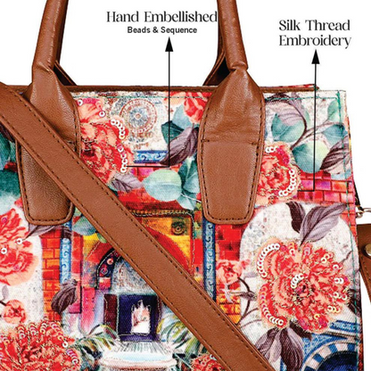 Archs Floral Hand Held Bag