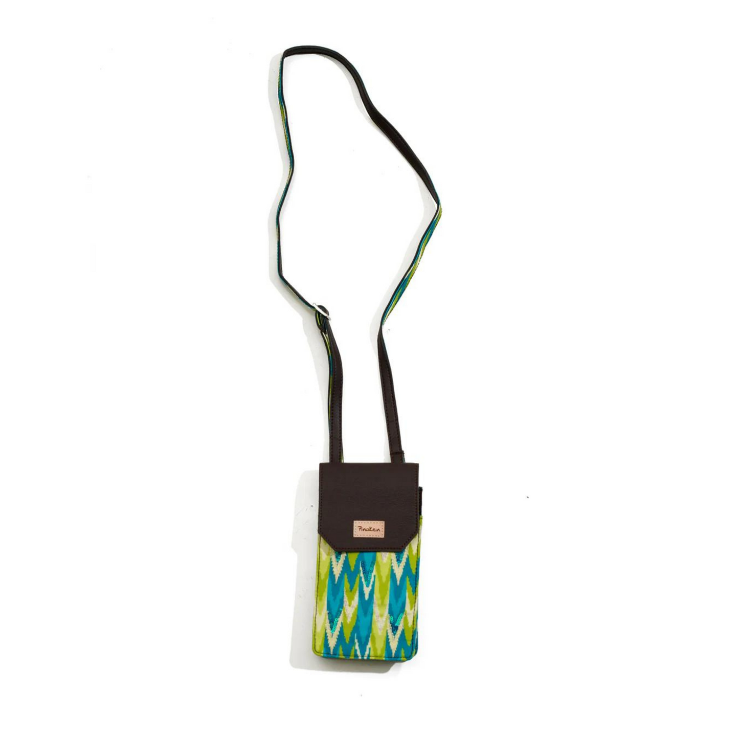 Green Ikat Mobile Sling Bag