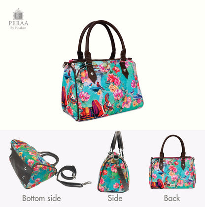 Floraln Cow Mini Flight Bag