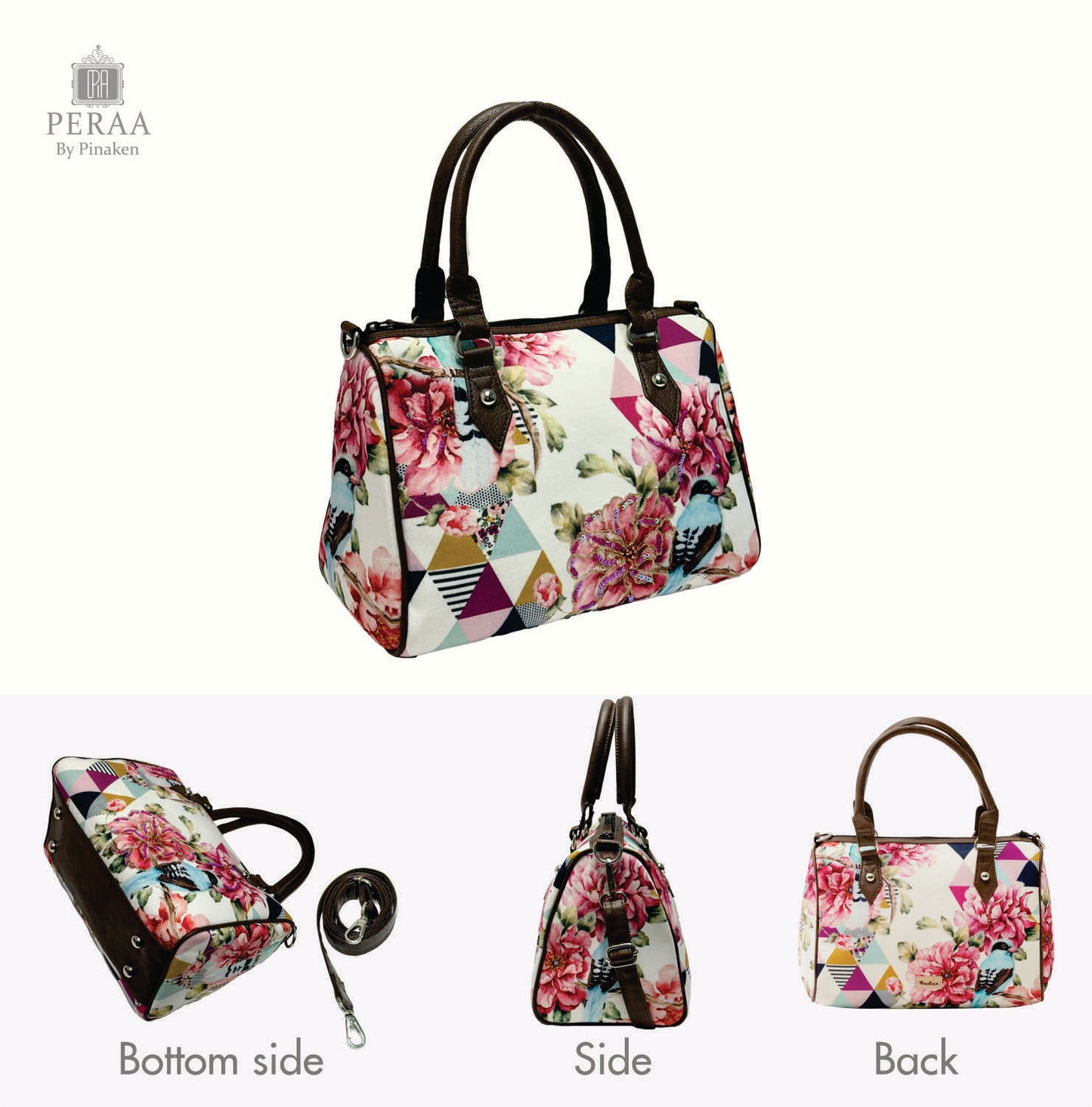 Bird & Flowers Mini Flight Bag