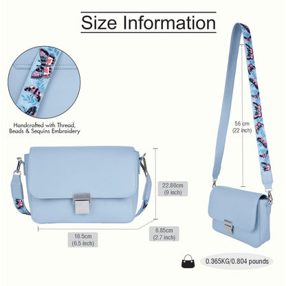 PERAA Sling Bag With Handcrafted Embroidered Handle