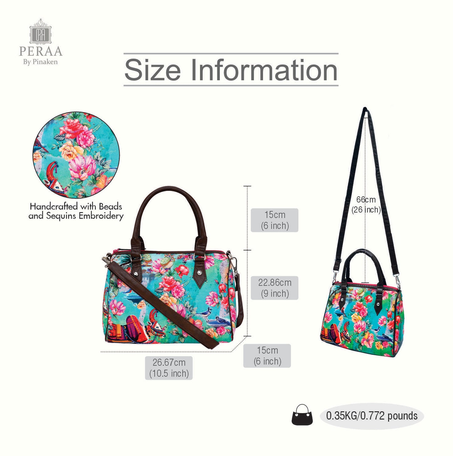 Floraln Cow Mini Flight Bag