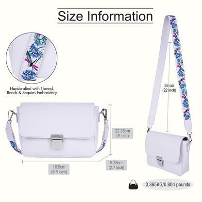 PERAA Sling Bag With Handcrafted Embroidered Handle