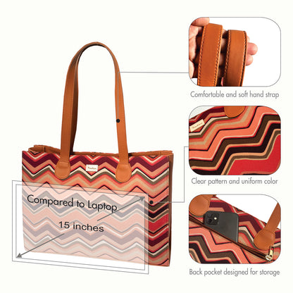 Rainbow Ripple Office Tote Bag