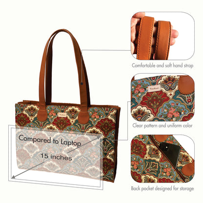 Roseate Paisley Office Tote Bag