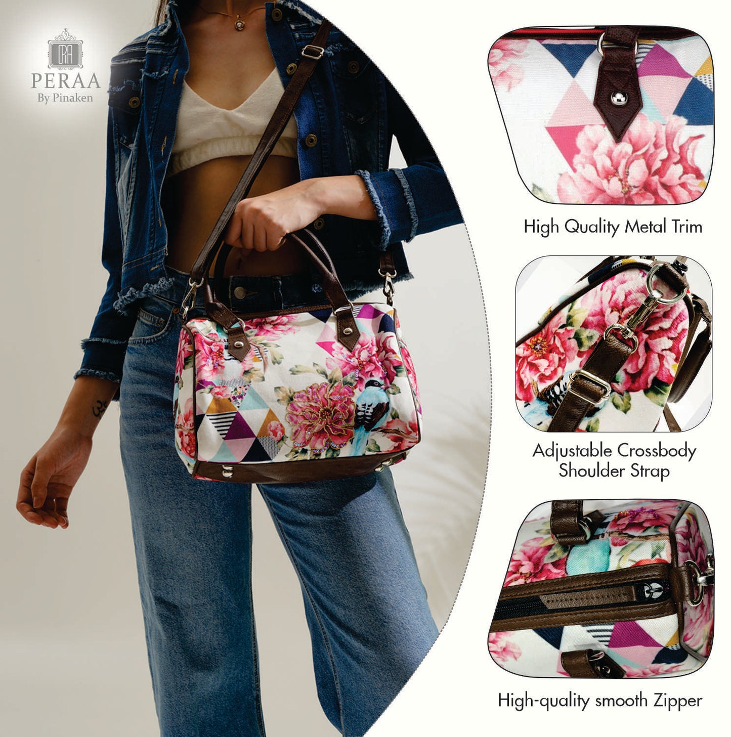 Bird & Flowers Mini Flight Bag