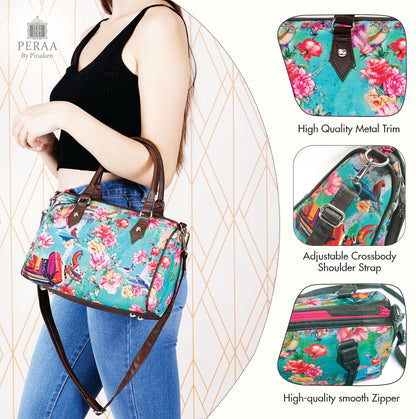 Floraln Cow Mini Flight Bag