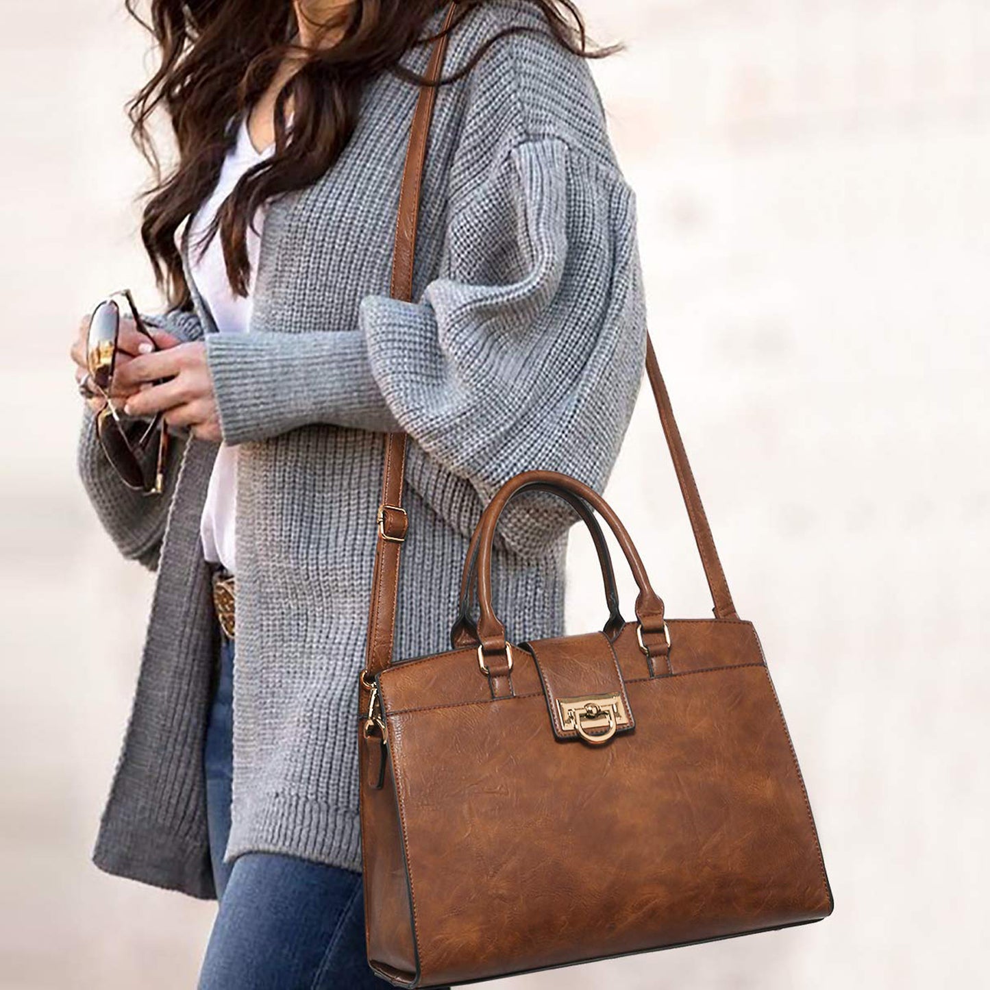 The Monogram Leather Hand Bag