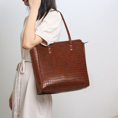 Croco Carryall Tote