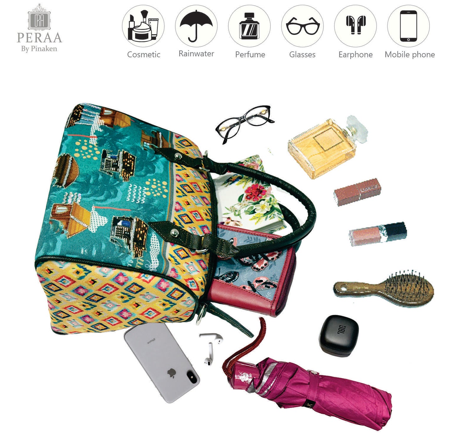 Tropical Huts Mini Flight Bag