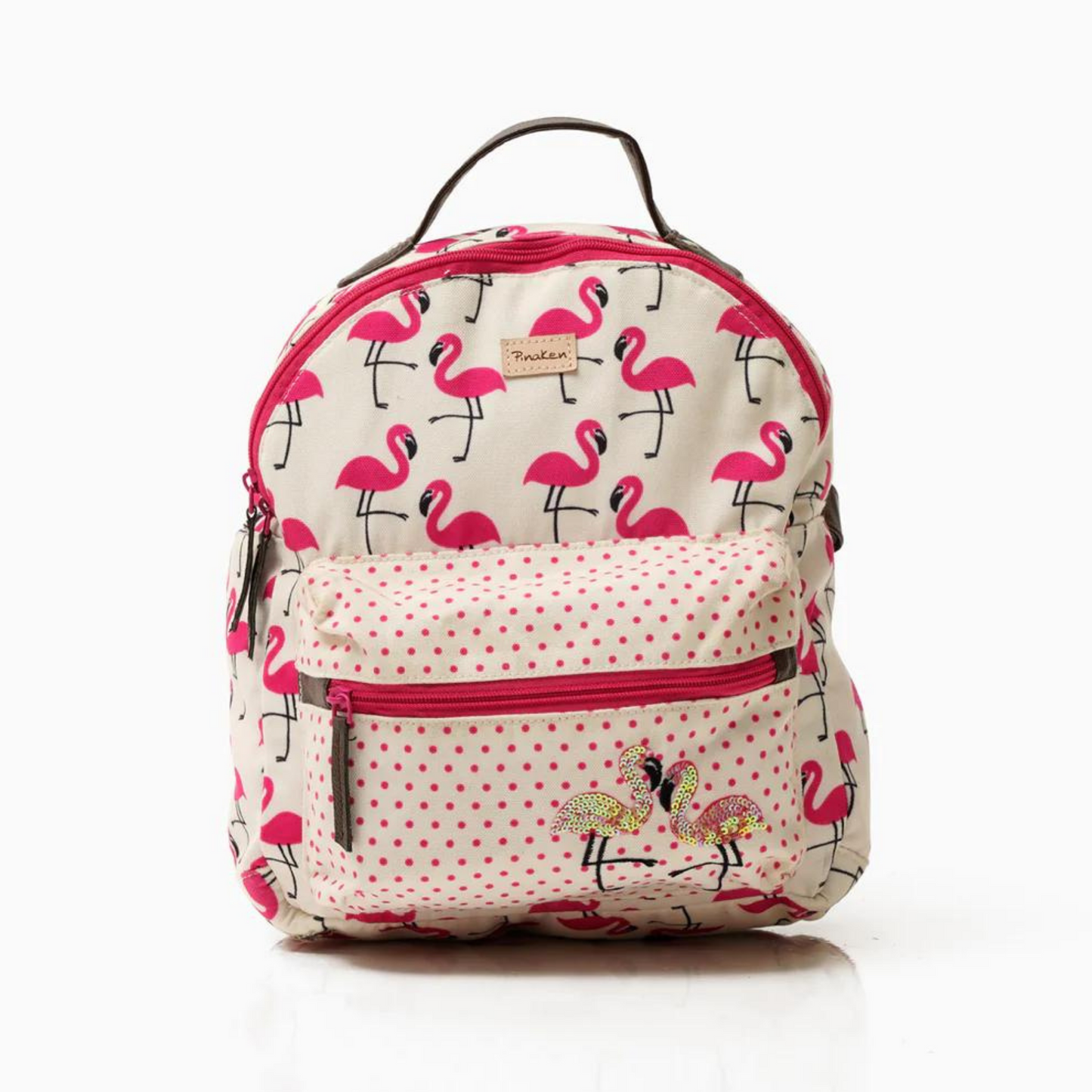 Blushing Flamingo Backpack Side Pocket