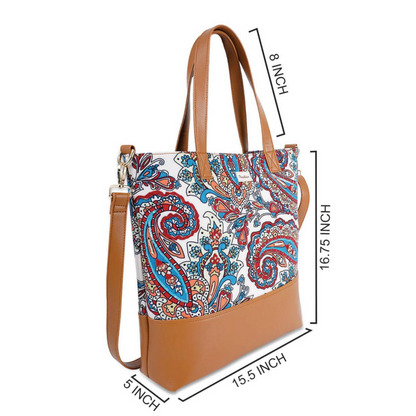 Whimsical Paisley Tote Sling Bag