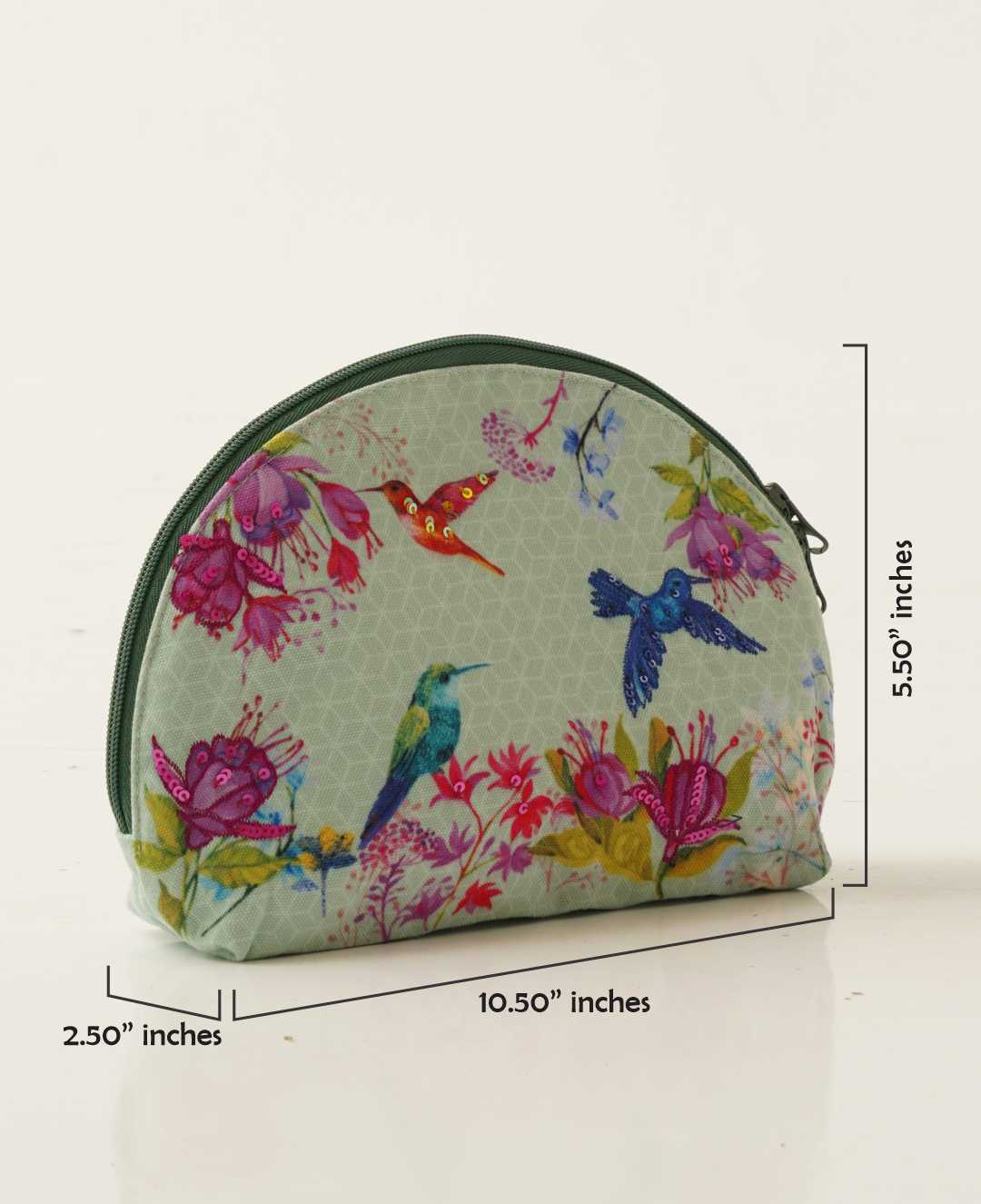 Humming Bird Halfmoon Cosmetic Bag