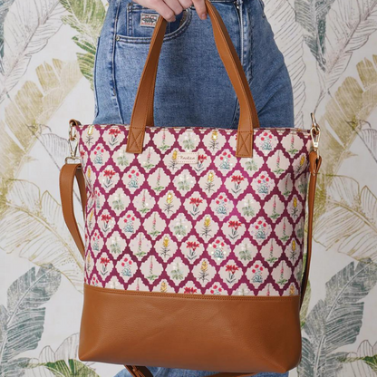 Botanic Quatrefoil Tote Sling Bag