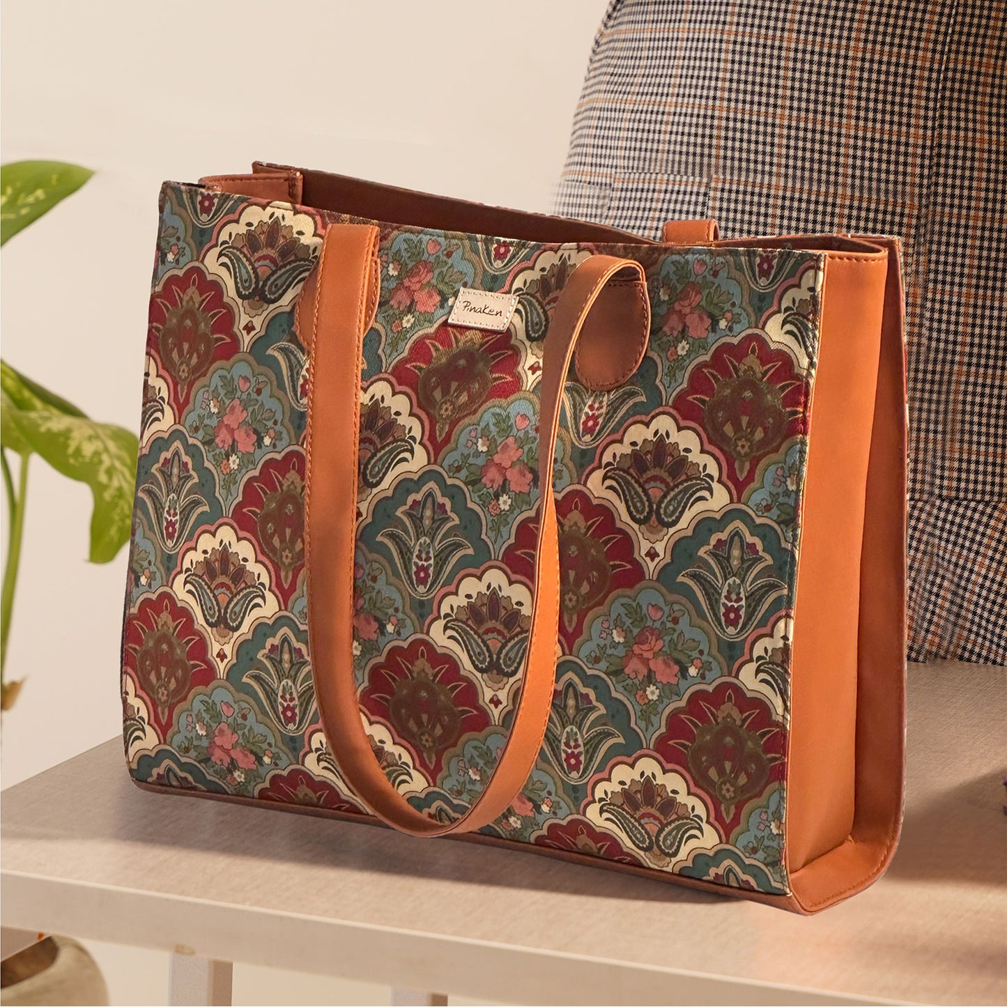 Roseate Paisley Office Tote Bag