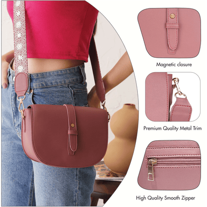 PERAA Embroidered Handle Sling Bag