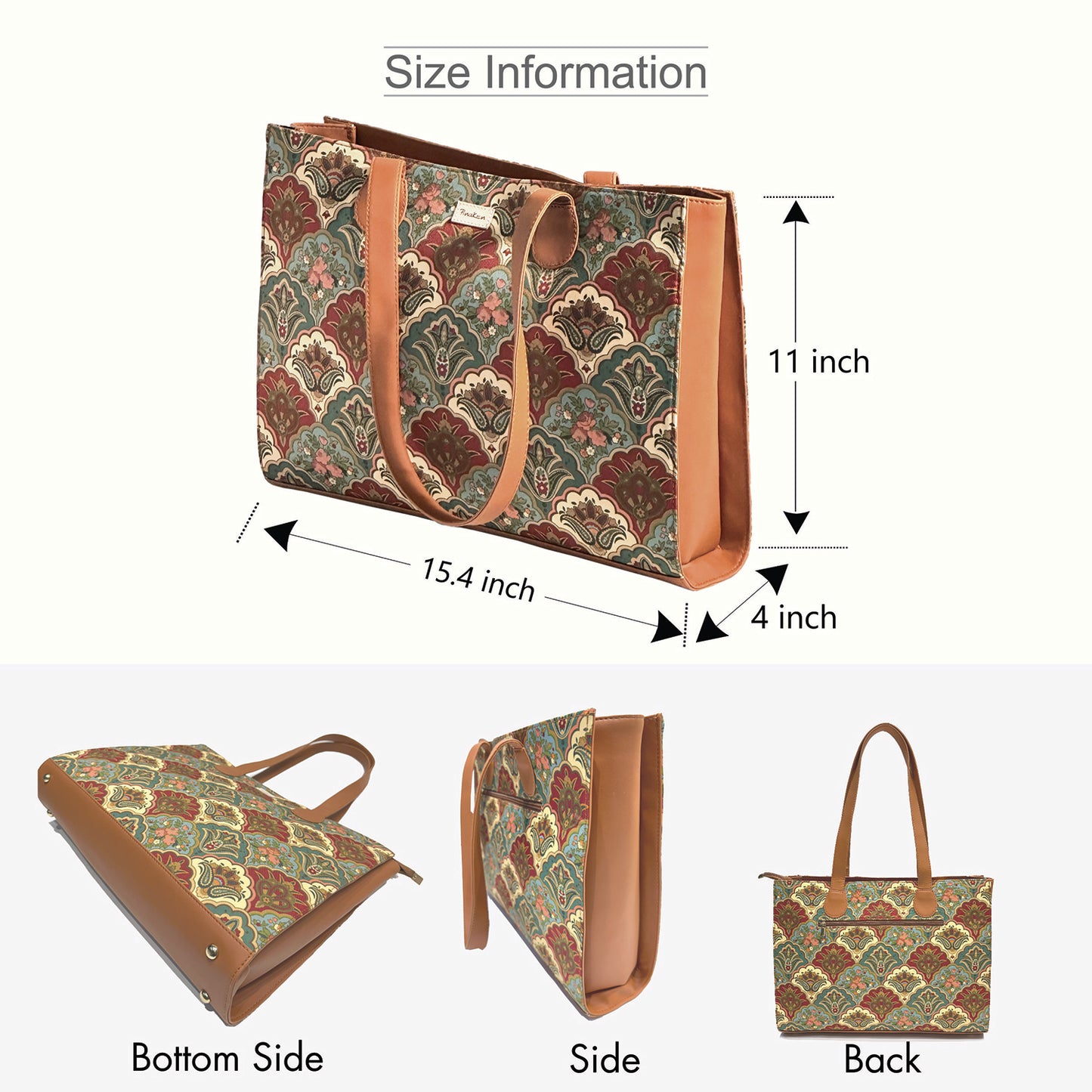 Roseate Paisley Office Tote Bag