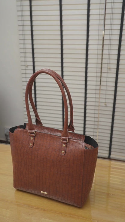 Croco Carryall Tote